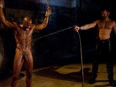 Rough BDSM sex games grant both gay lovers unique stimulation