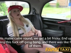 Bonnie Rose, the blonde chav, takes on a wild stranger in a fake taxi ride