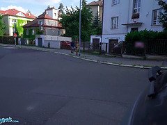 Big tits, Blowjob, Cumshot, Money, Natural tits, Orgasm, Public, Tits