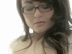 Asiatique, Brunette brune, Lunettes, Nue  à poil, Solo, Adolescente