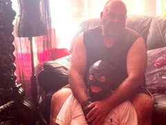 Sadomasochismus, Britisch, Domination, Schwul, Behaart, Leder, Sklave, Ablutschen