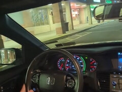 素人, デカ尻, 車, イマラチオ, チン, デブ, 公共, フェラする