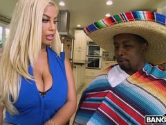 デカパイ, ブロンド, フェラチオ, 口内発射, イく瞬間, バック, ハードコア, ラティーナ