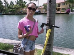 18 años, Chica, Morena, Autobús, Hd, Coño, Realidad, Tetas