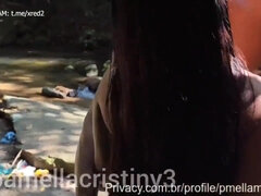 Buxom Brazilian Latina screwed outdoors - amateur hardcore