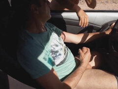 Youthful stranger wanks me in my camper on the street
