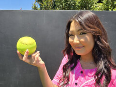 Asiatisch, Tussi, Blasen, Braunhaarige, Verrückt