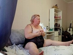 お尻, ぽっちゃり, デカ尻, オナニー, 淫乱熟女, 一人, 義母, おもちゃ