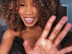 デカパイ, 茶髪の, ディルド, 黒人, 目瞪口呆, オナニー, 一人, ストリッピング