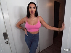 Gros seins, Noire, Talons, Jeans, Masturbation, Argent, Piercing, Pov