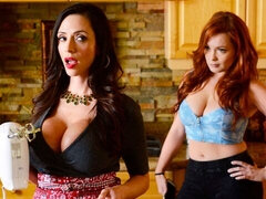 デカ尻, デカチン, デカパイ, フェラチオ, 茶髪の, バック, 淫乱熟女, オッパイの