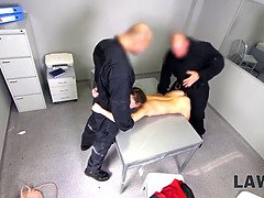 18, ヨーロピアン, Hd, 3p男男女, ラフ, 息子, ティーン, 三人