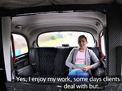 Fake cab driver fucks blondes tight cunt