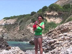 Anya Zenkova Luvs and Showcases her Enormous Bumpers on the Seashore