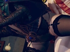 3d, Redhead, Stockings
