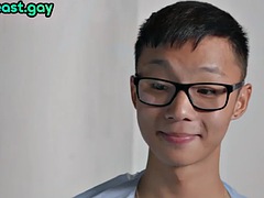 Asian dude str8 fucked in tight anal hole by BBC doctor