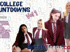 Enthousiasteling, Grote kont, Grote mammen, Brits, Compilatie, Roodharige vrouw, Student, Uniformpje