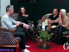 ブロンド, カップル, 言葉責め, レズビアン, なめる, 自然山雀, オマンコ, オッパイの