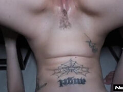 18 jaar, Enthousiasteling, Sperma shot, Sperma in gezicht, Hardcore, Orgasme, Spuiten, Tiener