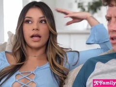 Latina Teen Xxlayna Marie Convinces Stepdad Clarke Kent and Boyfriend Rion King for a Spicy Threesome