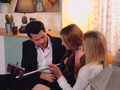 Sofi Goldfinger, Sicilia and Andy Stone making out in 3some