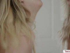 Two gorgeous sorority mate lick each others wet pussy