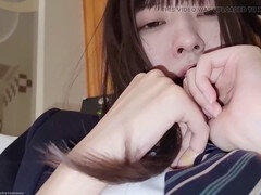 Éjaculation interne, Érotique, Japonaise, Chatte, Uniforme, Pute