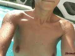 Hd, Indio, Natural, Piscina, Pelirrojo, Solo, Adolescente, Tetas