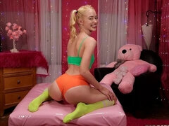 Grote lul, Blond, Lul, Masturbatie, Natuurlijke tieten, Gezichtspunt, Mager, Tiener