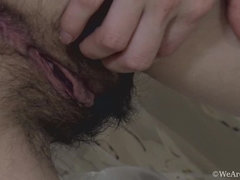 Culo, Morena, Peludo, Lencería, Desnudo