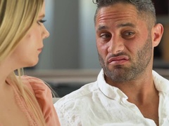 Grote mammen, Blond, Pijpbeurt, Sperma in gezicht, Vingeren, Likken, Kut duiken