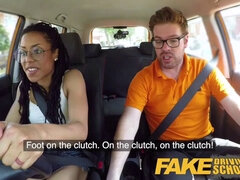 Kira Noir, the horny Ebony American, craves for a creampie in her car