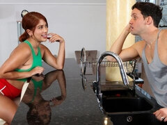 18 años, Culo grande, Verga grande, Mamada, Estilo perrito, Tetas naturales, Pelirrojo, Tetas