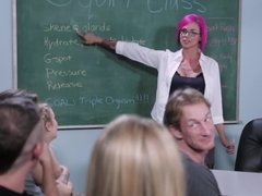 Even though they are in the class, these folks are learning different things