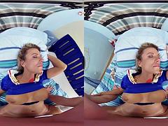 Tridimensionnel, Nana, Blonde, Sucer une bite, Éjaculation interne, Fille latino, Pov, Réalité