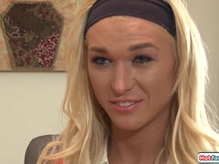 Tgirl babysitter Aubrey Kate anal fucked