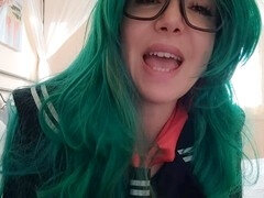 素人, フェラチオ, 中出し, 眼鏡, パンティ, 女子高生, スカートのぞき