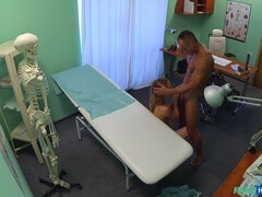 Cheated boyfriend wants tests but gets revenge with sexy blonde nurse