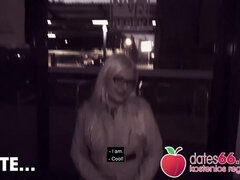 Filthy minded blond with glasses, Mariella Sun went out to find someone who would bang her