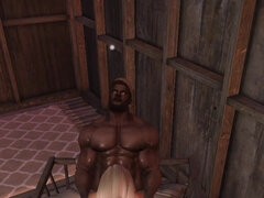 Massive Ebony Delivery Fellow Meets Redneck Farm Duo