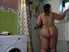 BBW takes bathroom on hidden web cam cam