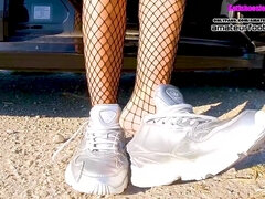 Leie, Füsse, Frau, Fußfetisch, Realität, Schuhe, Solo