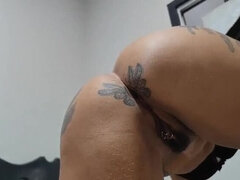 Caught My Girl Ruining Her Pussy And Ass - I Step In To Help Her Hardcore