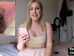 Leie, Tussi, Grosser schwanz, Grosse titten, Blondine, Schmuddelige sprache, Weibliche domination, Solo