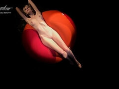 素人, お尻, ブロンド, 軟体, 裸, ヌード, 一人, オッパイの