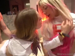 Swingers share passionate group ecstasy with sensual lingerie desire