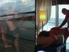 Anal, Beso negro, Morena, Corridas, Tetas naturales, Al aire libre, Coño, Tetas