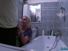 Leie, Arsch, Bad, Blondine, Blasen, Tschechisch, Pov, Dusche