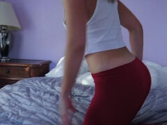 Amateur, Americano, Dormitorio, Rubia, Mamada, Polla, Masturbación, Natural