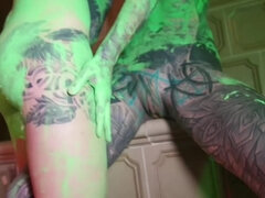 Amateur, Culo, Lesbiana, Orgasmo, Coño, Chorro, Tatuaje, Juguetes